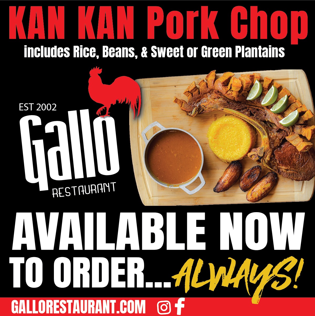 Gallo Restaurant Kan Kan Pork